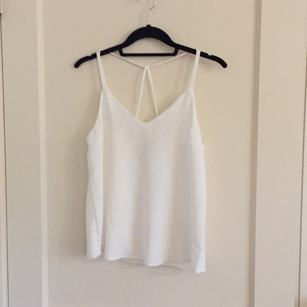 Strappy white tank